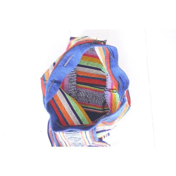 Pinzon Mexican Backpack Boho Woven Baja Bag - Picture 4 of 6